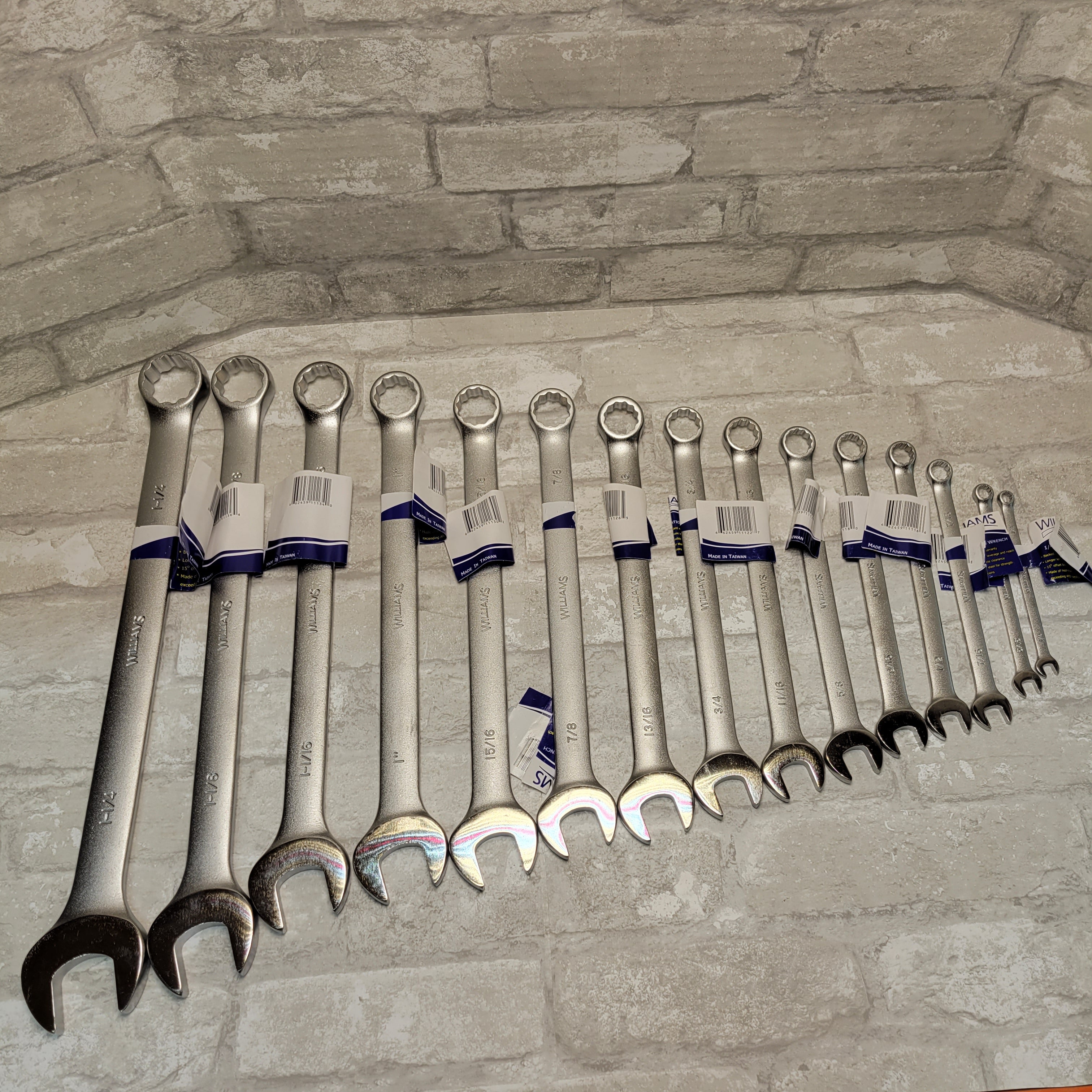 Williams 11006 Wrench Set 15 Pcs 1/4-1-1/4 *MISSING 3/8"* (7978143744238)